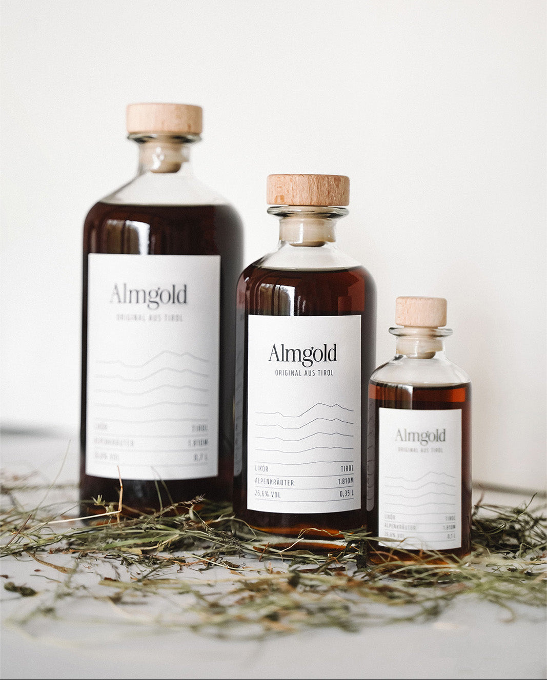 Almgold in drei Größen